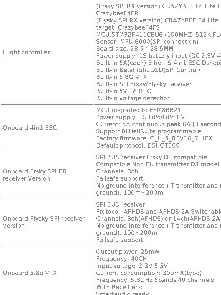 HappyModel Crazy F405 HD ELRS 1-2S AIO FC / SuperX HD ELRS 1-2S AIO FC ELR / Crazybee F4 Lite 1S FC / Elrs F4 2g4 Aio 5 in 1 FC