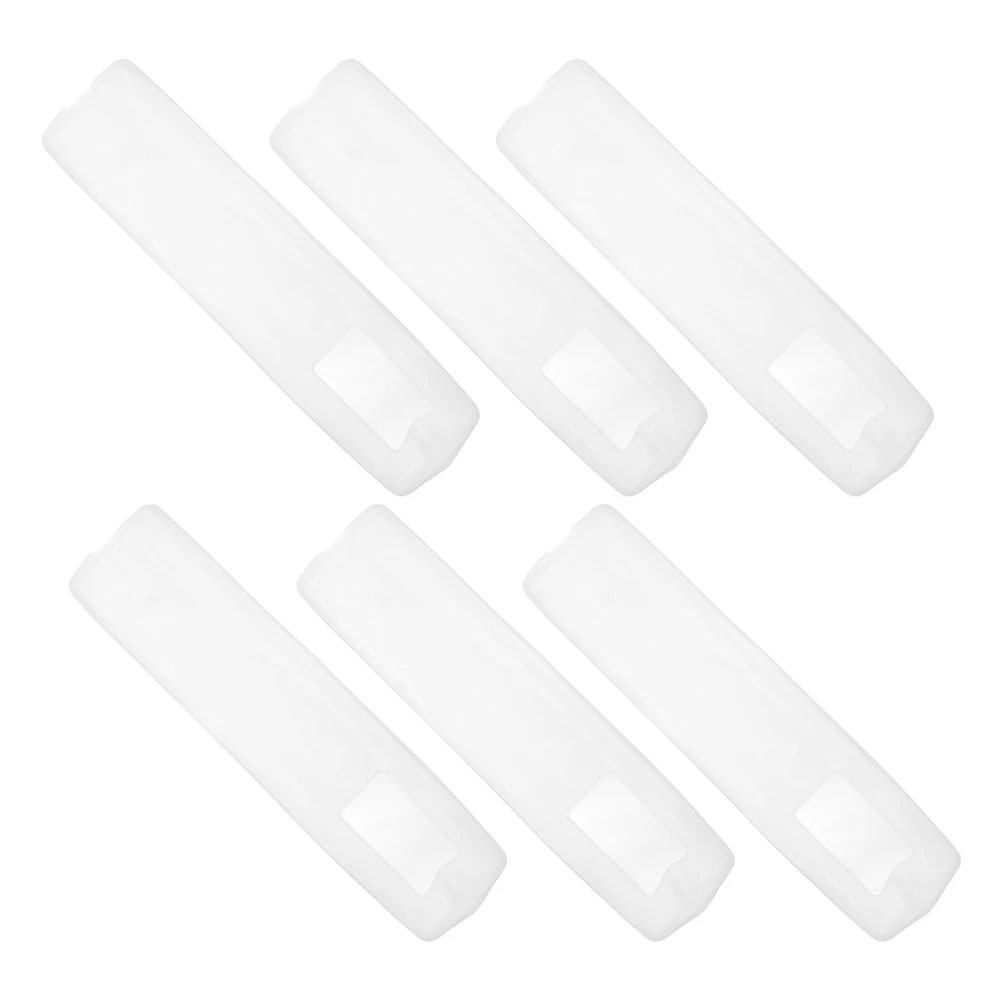 

6pcs Remote Control Case Protective Cover Transparent Silicone Controller Skin Sleeve Antislip Wear Resistant Full Coverage