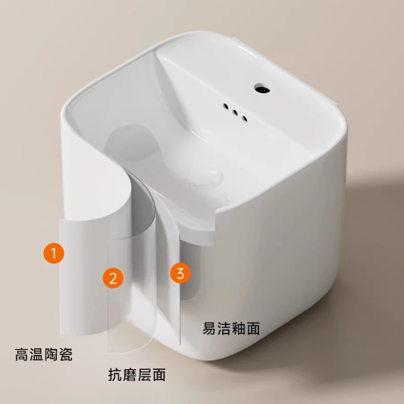 Picture 4: Wall-mounted Wash Basin Integrated Wall-mounted Wash Basin Small Apartment with Thin Edge Ceramic Wash Basin