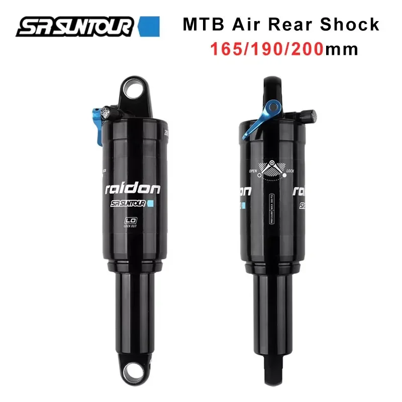 SR SUNTOUR MTB Mountain Bike XC Air Suspension Absorber Hydraulic Speed Lockout Bike Parts Bicycle Rear Shock 165mm 190mm 200mm