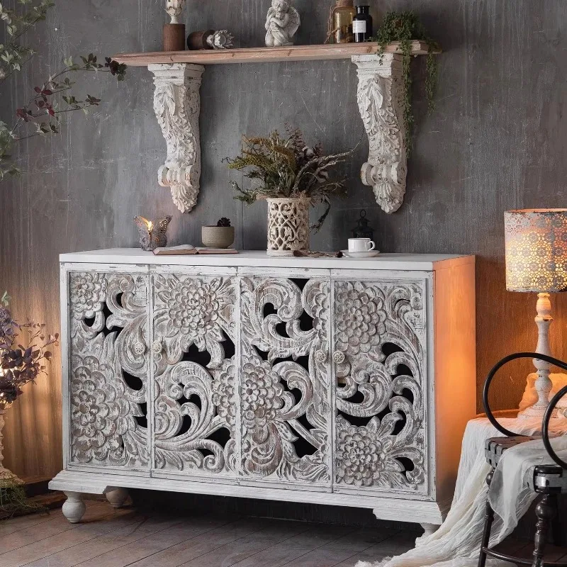 

Американский деревенский шкаф для прихожей, декоративный настенный шкаф из массива дерева