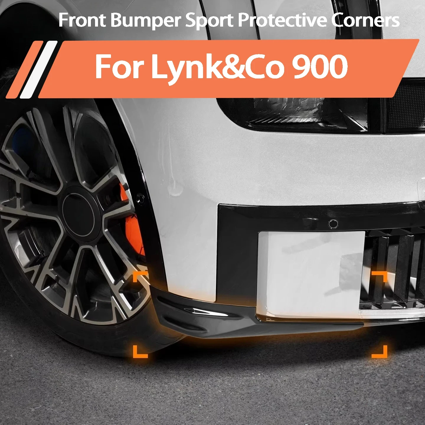 For Lynk&Co 900 2025-2026 Front Bumper Corner Protector Anti Scratch Sticker Front Lip Guard Trim