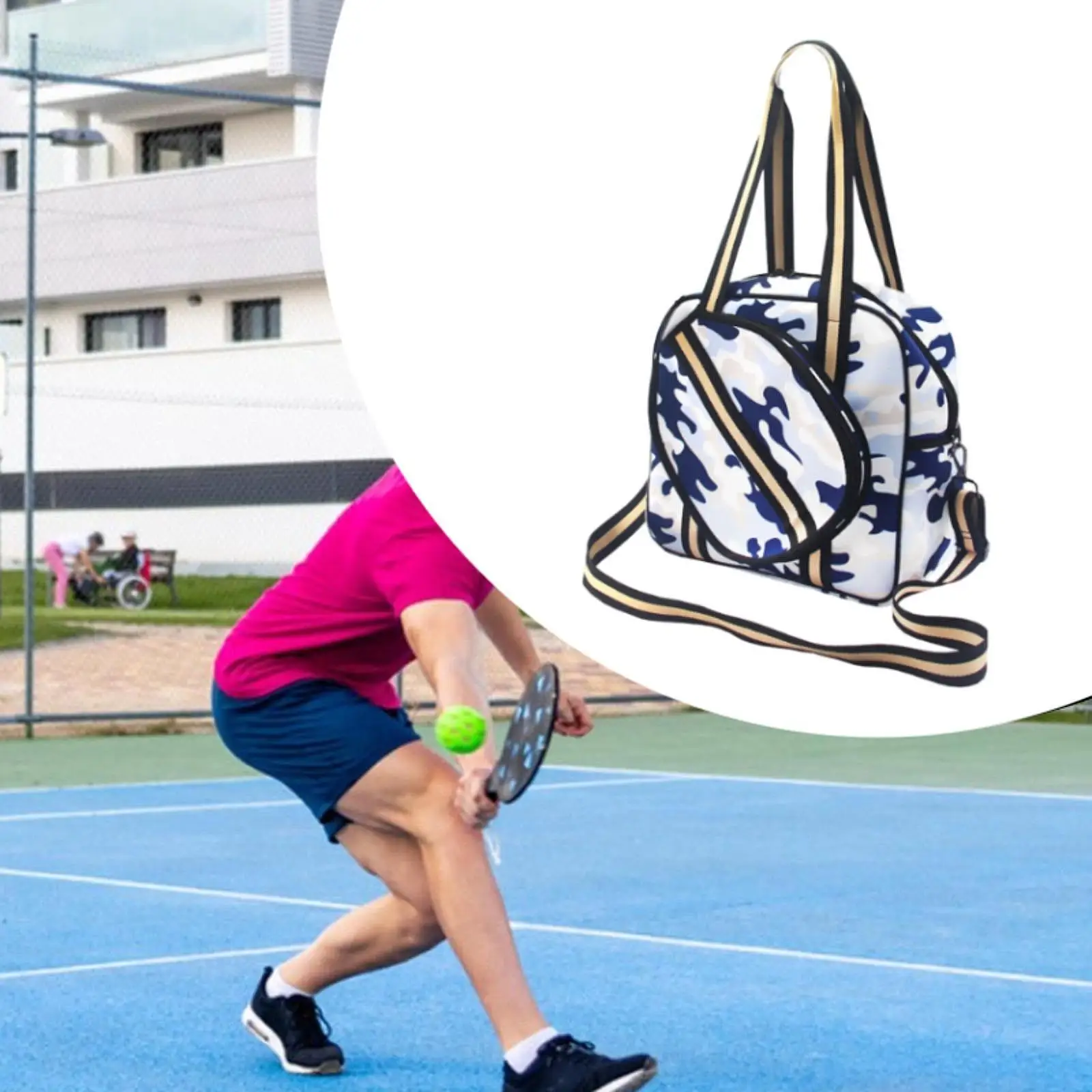 

Pickleball Tote Carry Bag for Men Women Removable Adjustable Shoulder Strap Sport Tote Outdoor Sports Bag Pickleball Paddle Bag