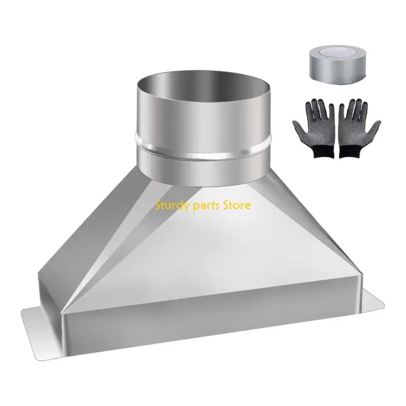 محولات تنفيس الميكروويف الصغيرة 97QC بقناة فولاذية مقاس 4 بوصات مع قفازات أمان للمنزل #2