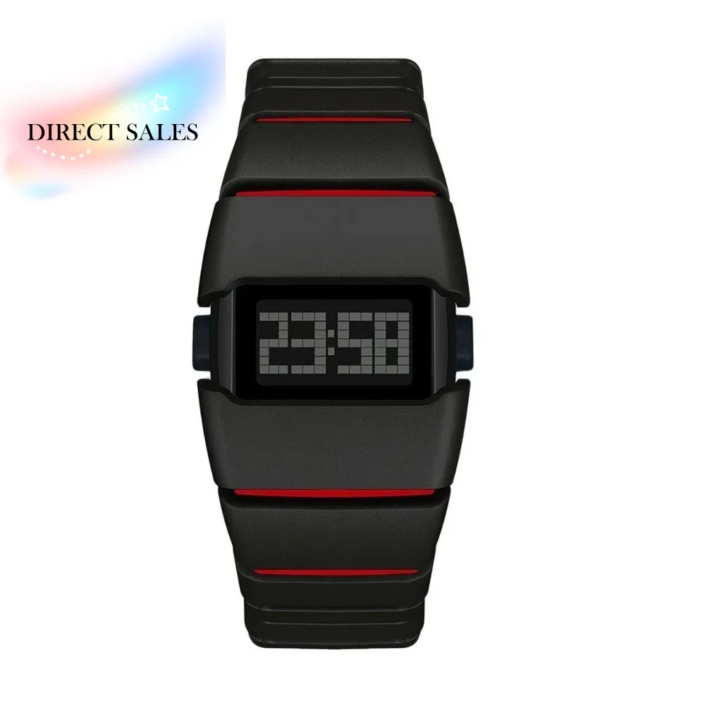 

Special-Shaped Plastic LED Electronic Watch Stainless Steel Digital Sports Watch Lightweight Unique Wristwatch Daily Wear