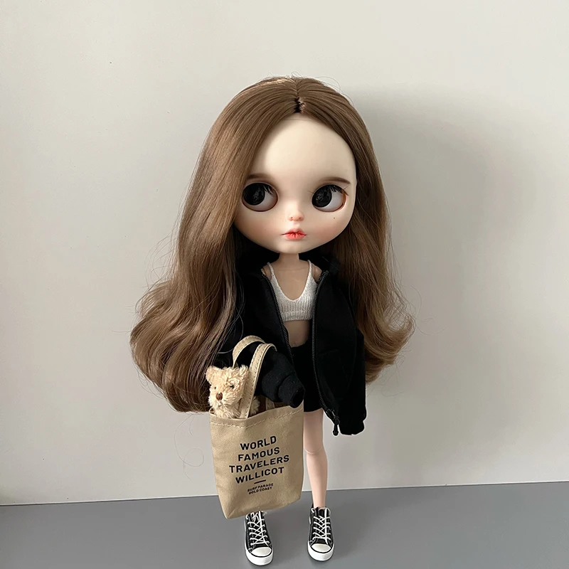 New Arrival Blythe Doll Clothes Sweater Sports Set Vest Shorts Zippered Hoodie Jacket for Blyth OB24 Pullip 1/6 Dolls Outfit