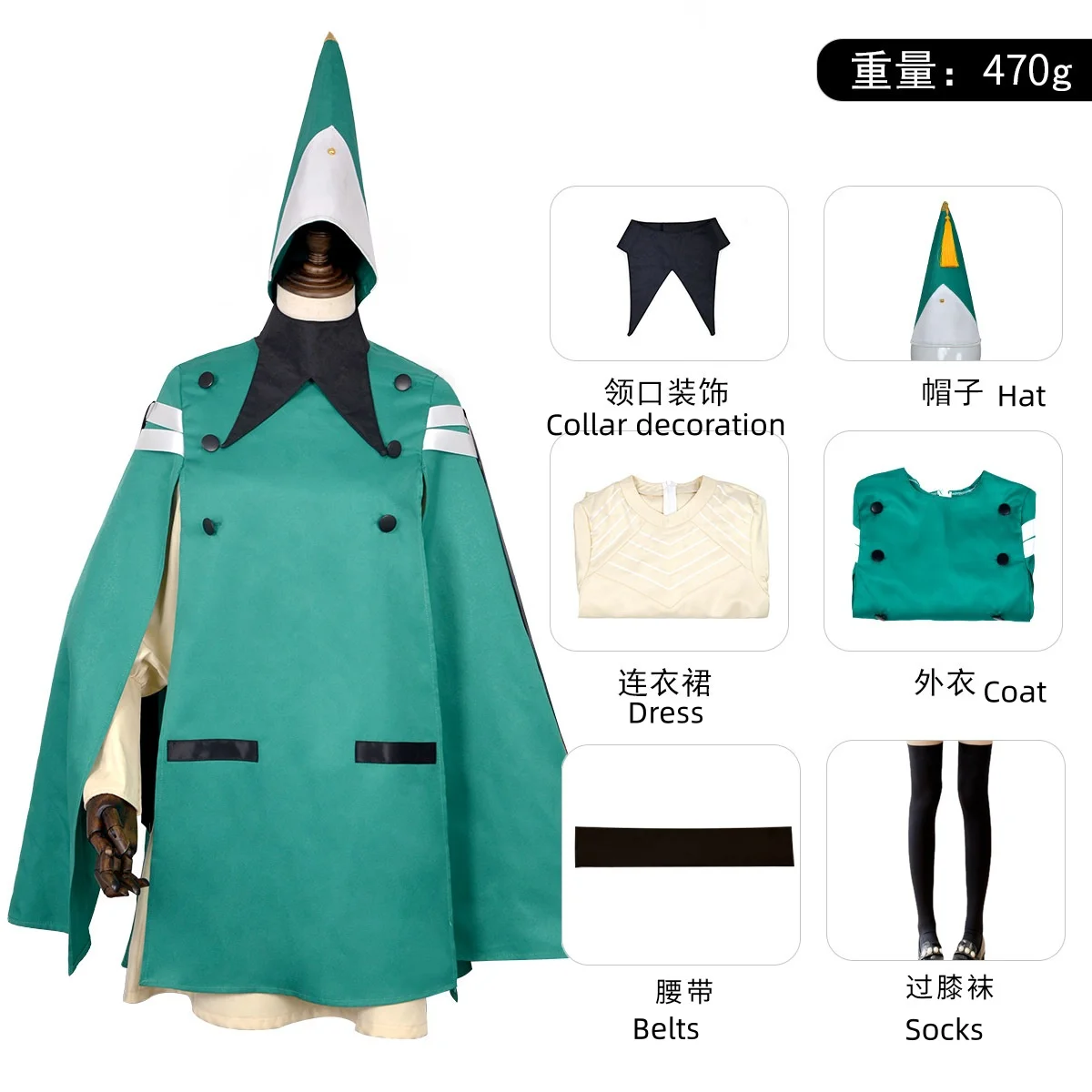 Costume de cosplay d'atelier d'anime avec chapeau de sorcière, tenue Coco Tetia Riche, robe de jeu de rôle, chapeau magique, ensemble complet pour fête