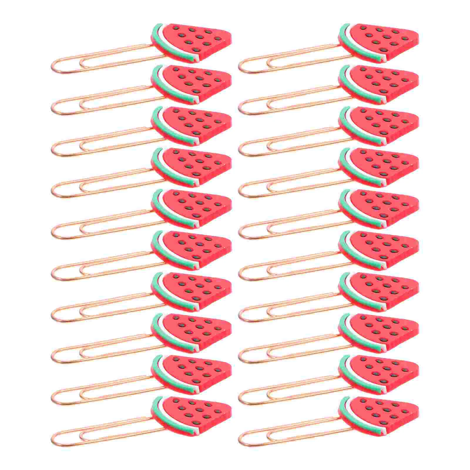 

20 Pcs Fruit Paper Clip Fun Clips Colored Small Organization Folder Lovely File for Metal Office