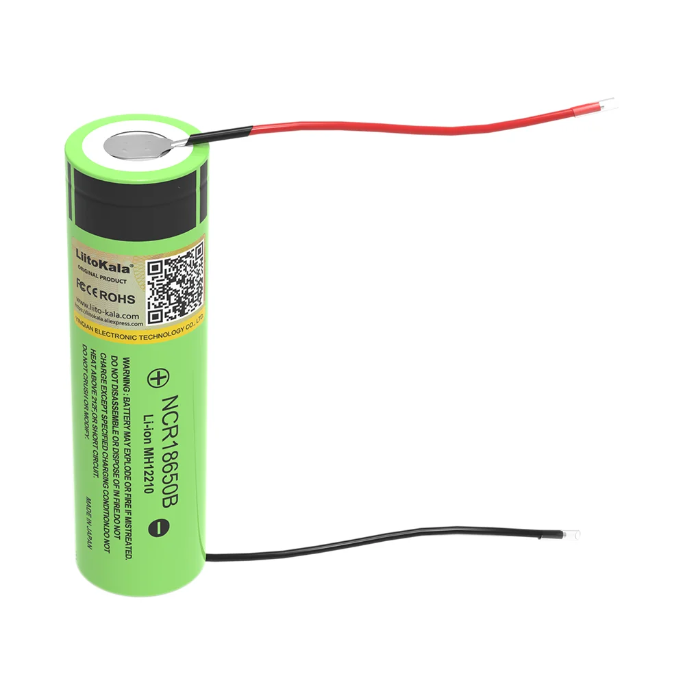 LiitoKala oryginalny NCR18650B 3.7v 3400mAh 18650 akumulator litowy DIY kabel silikonowy baterie