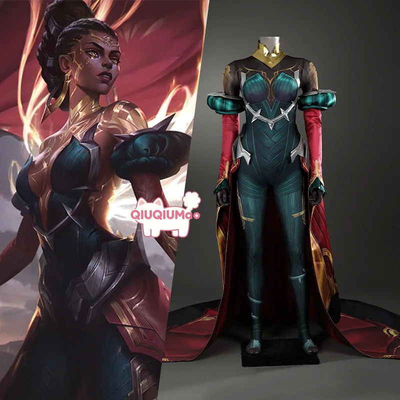 

Popular Game League of Legends Cosplay Costume Anime Mel Medarda Role Playing Sexy Green Jumpsuit Outfit Women Adult Comic Con