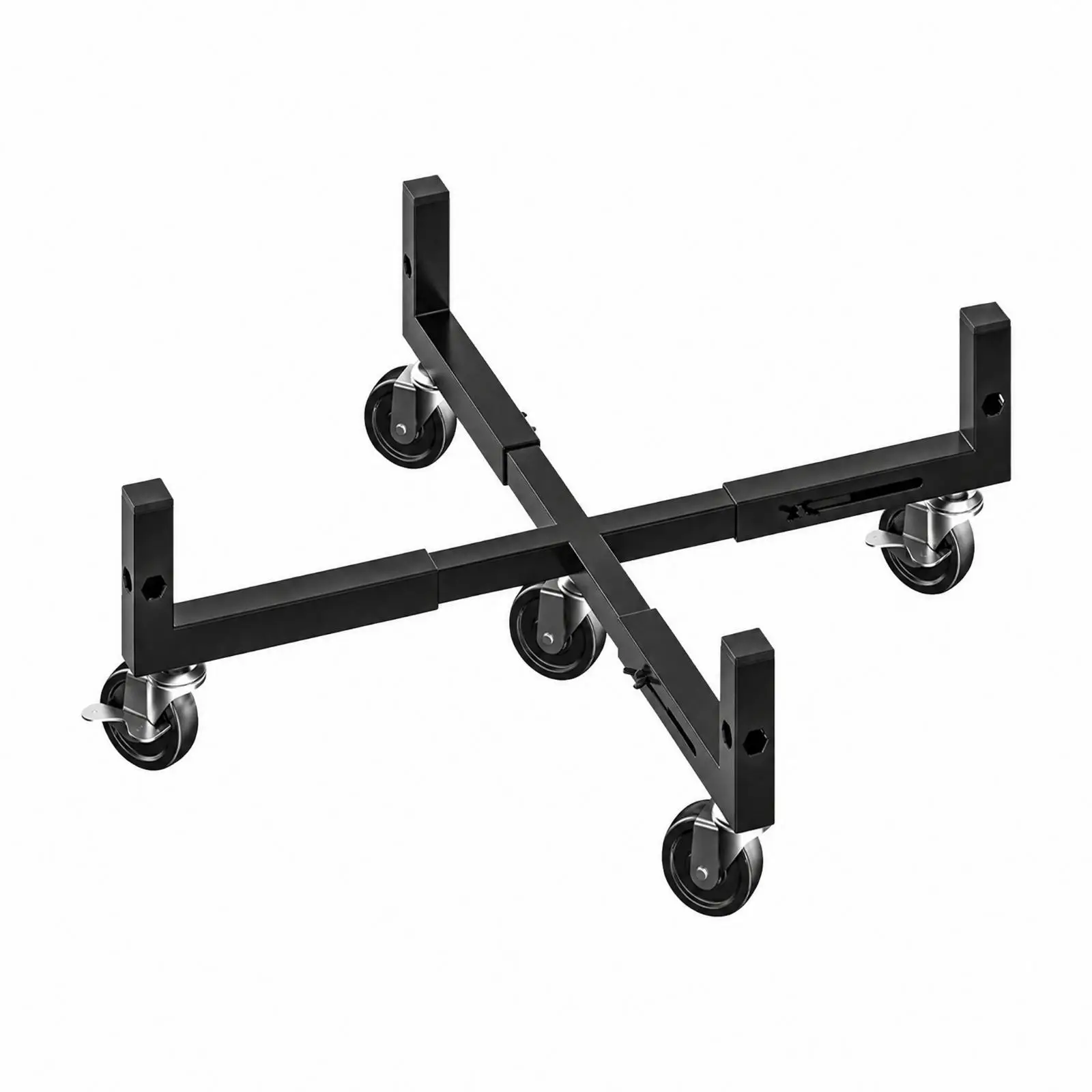 Mobile Cross-Frame Storage Stand Low-Profile Adjustable Mobile Rack with Caster Wheels for Kitchen, Restaurant, Utility Room