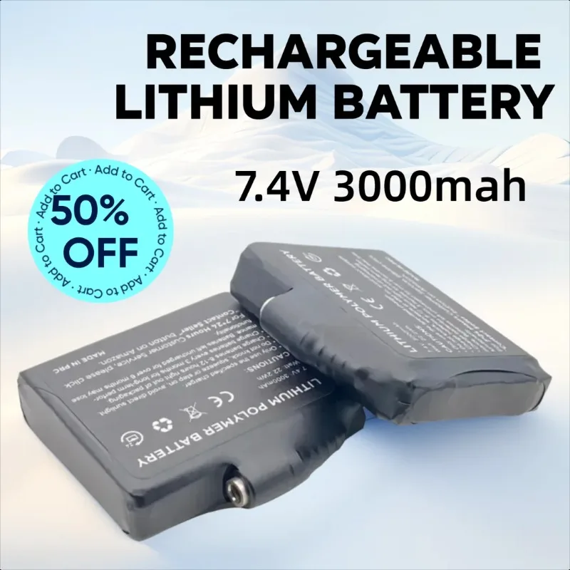 

7.4V 3000mah for Heating Vests Socks Winter Antifreeze Rechargeable Lithium Battery