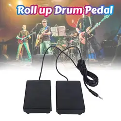 Sustain Pedal Roll up Drum Pedal for Electronic Piano Roll Up PianoPerformance Training Young Electronic Drum Midi Keyboard