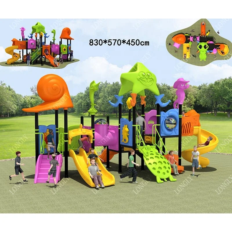 Best Quality Plastic Slide for Kids-Residential & Educational Outdoor Playground Amusement Equipment