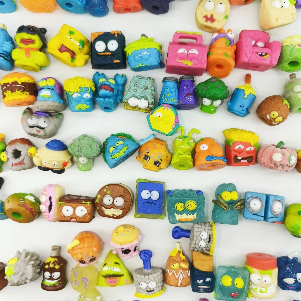 50 Uds Mini basura Zomlings Pack figuras suaves 2-4cm muñecas Grossery Gang colección de basura modelo Figuras juguetes de cumpleaños regalo para niños