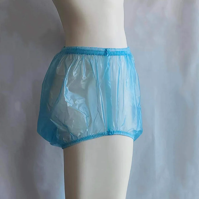 Langkee Haian Adult Incontinence Plastic Diapers  Pants    ABDL  PVC  Color Blue