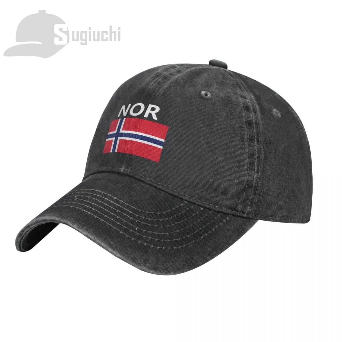 Norway Flag With Letter Washed Cotton Cap Gorras Snapback Caps Baseball Dad Outdoors Travel Sun Hats Casquette