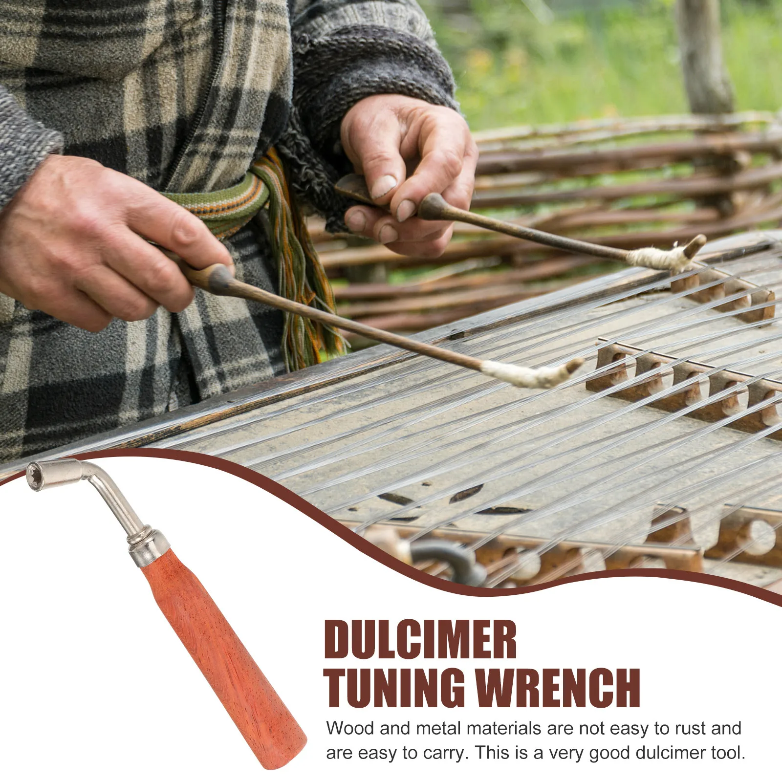 

Professional Dulcimer Tuning Wrench Small Easy Operate Carry Reliable Accessory Tool Dulcimer Wrench Tuning Spanner Tool