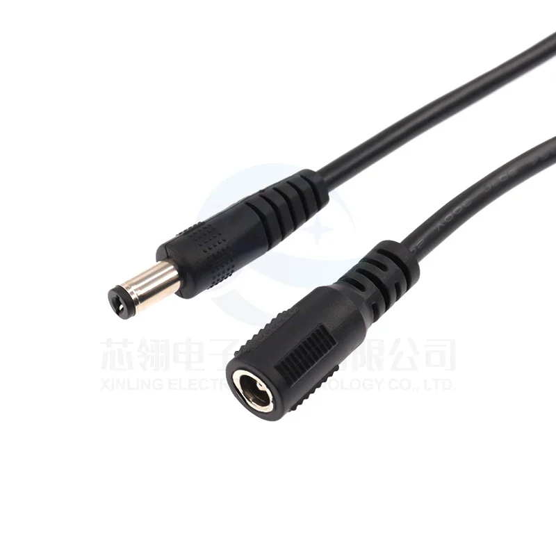 Masculino para Feminino Cabo de Extensão, Adaptador de Monitoramento, Router e Câmera, 0.75 Flat, DC5.5-2.1