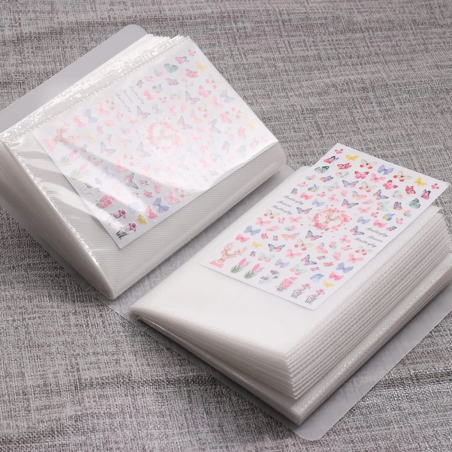100 Slots Nail Stickers Storage Album, Empty Collecting Book for Decals, Photos & Manicure Tools, Display Holder