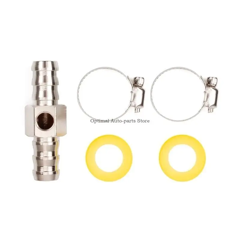 

3/8” Line Pressure Barbed- Push Lock T-Fitting Adapter, 1/8-27 NPT Port, Stainless Steel