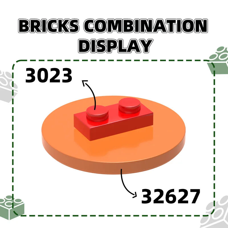 Wange 66 ชิ้น/ล็อต 32627 กระเบื้องรอบ 4x4 2 Hollow Studs อุปกรณ์เสริมใช้งานร่วมกับอิฐ DIY ของเล่นเด็กประกอบชิ้นส่วน