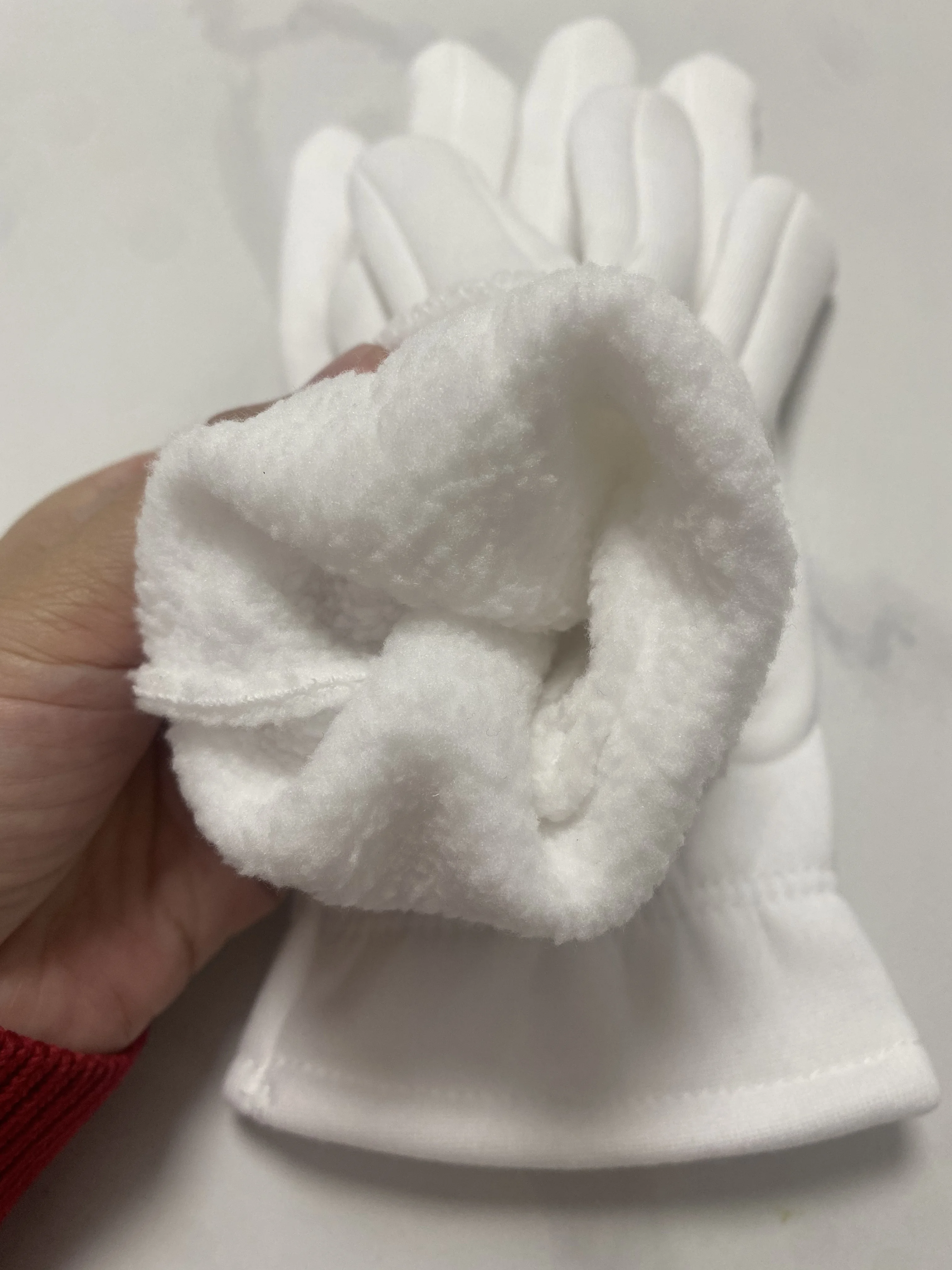 Men Women\'s Winter Thicken Thermal Warm White Color Cotton Etiquette Gloves Winter Thicken White Cotton Glove R223