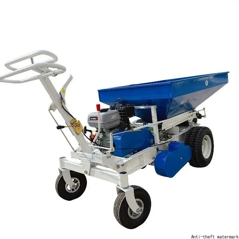 2025 - High-quality CE-certified self-propelled compost spreader, push-type adjustable double tray for lawns and gardens.
