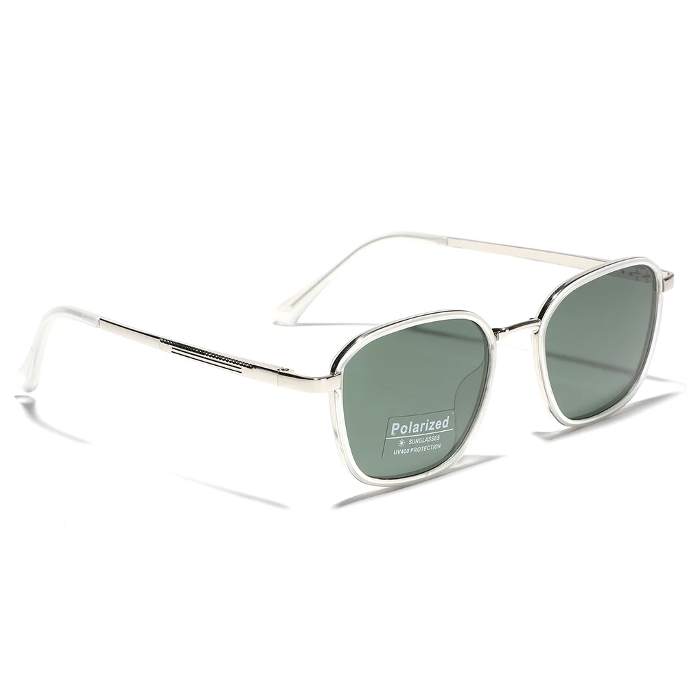 Peekaboo square frame sunglasses retro women green brown TR90 polarized sun glasses for men driving unisex 2024 summer style