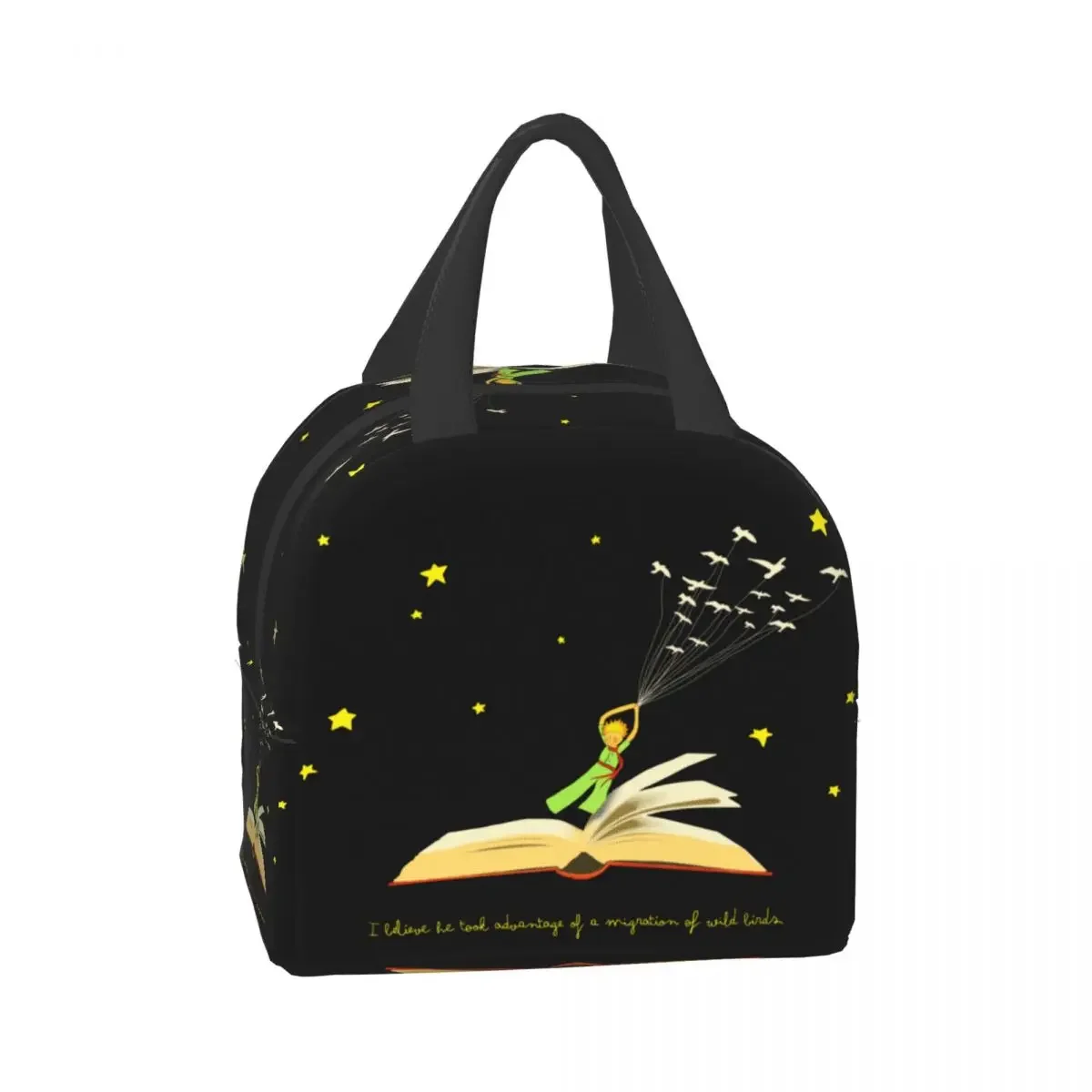 

Classic Fiction The Little Prince Thermal Insulated Lunch Bag Women Portable Lunch Container for School Office Storage Food Box