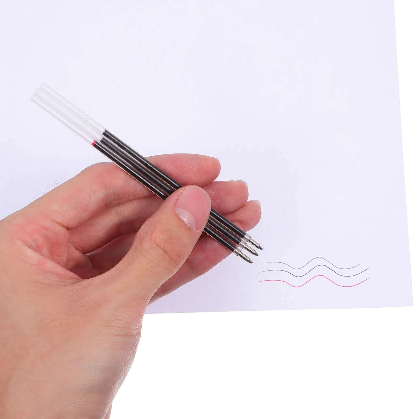 300 قطعة عبوات أقلام حبر جاف عالمية 0.7 مللي متر حبر أسود سريع الجفاف قابل للسحب استبدال الحبر للوازم المدرسية المكتبية #5