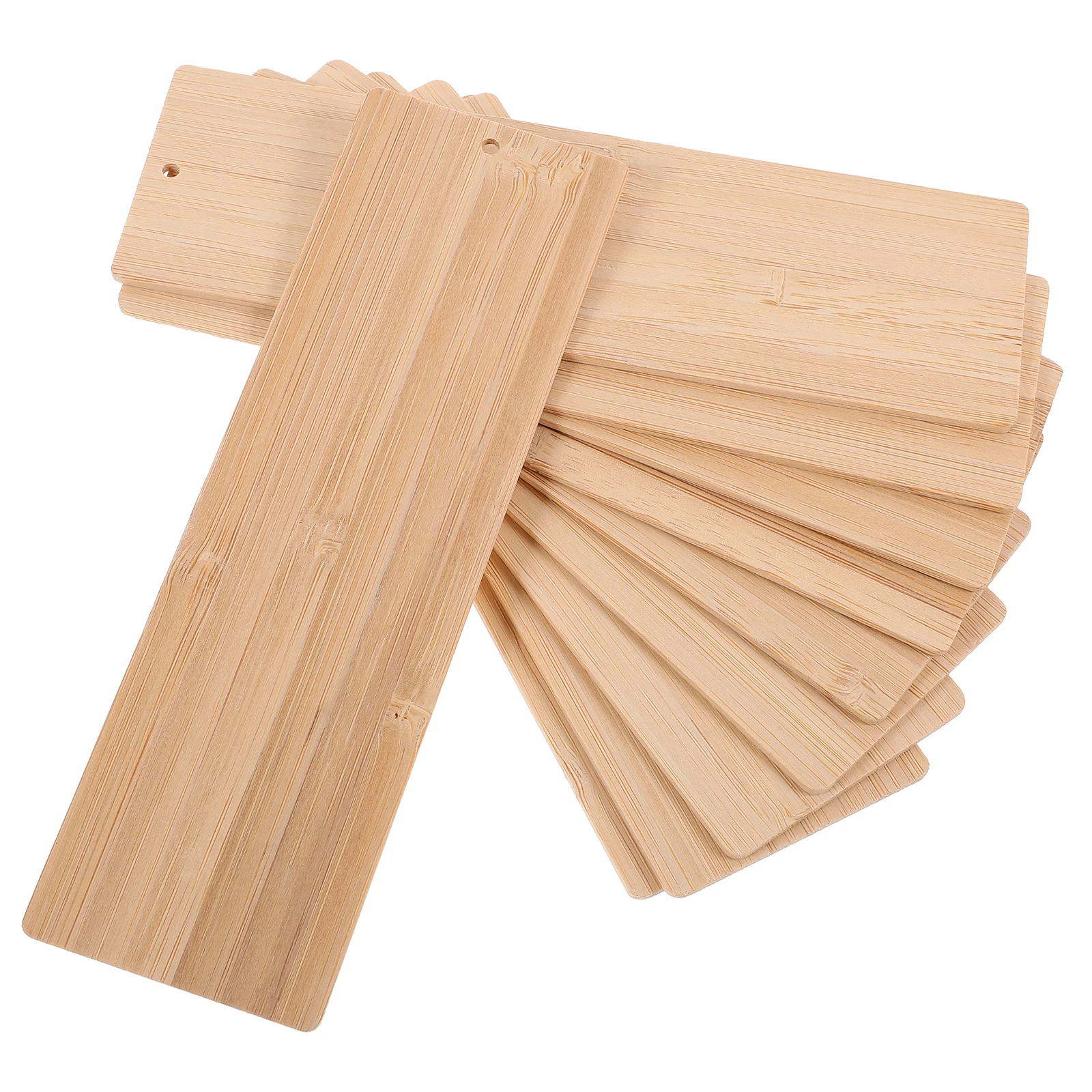 10 قطعة علامات مستطيلة من الخيزران غير مكتملة لتقوم بها بنفسك القواطع للهدايا سعر حقيبة تسميات صياغة الزينة مستطيلة الفراغات الخيزران