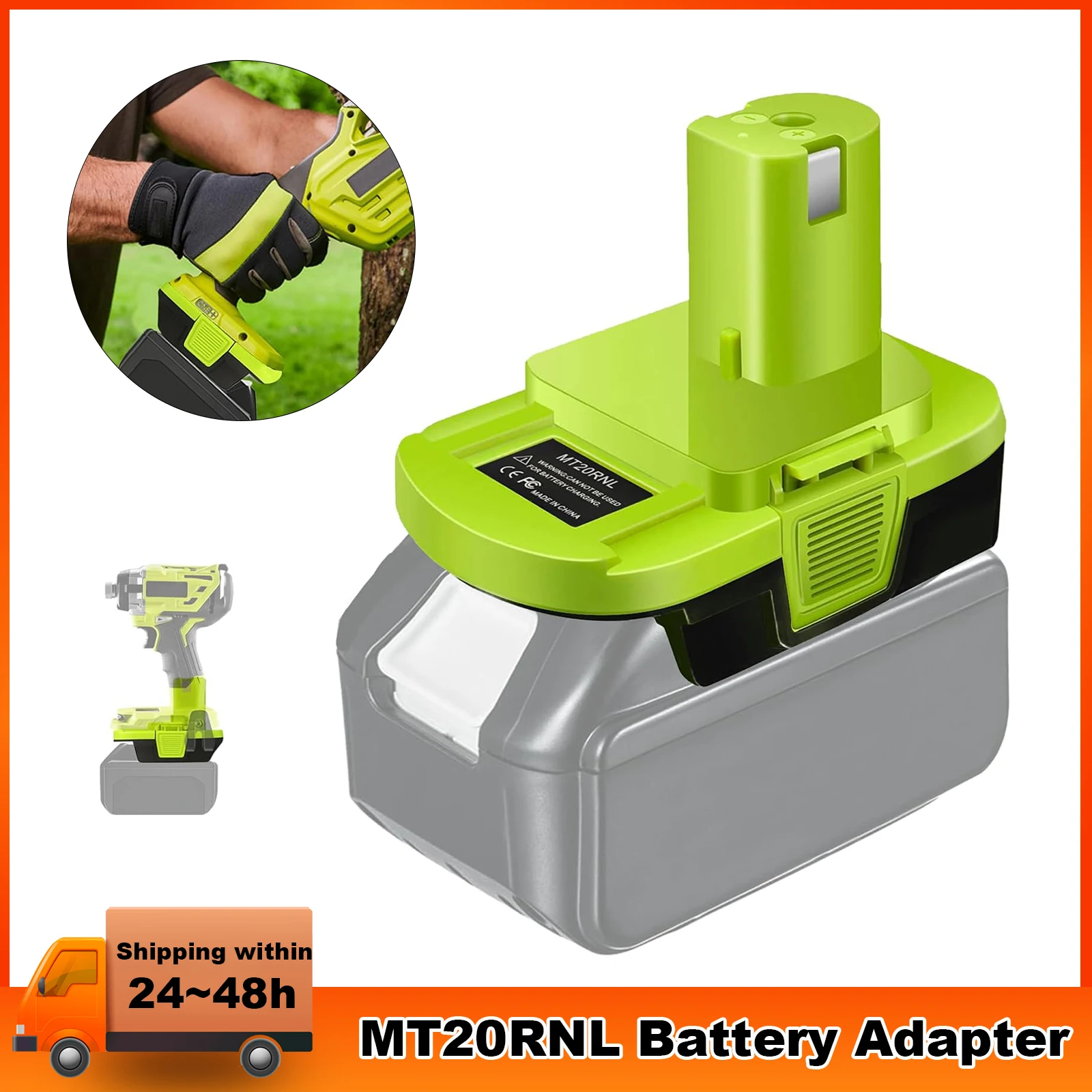 Battery Adapter MT20RNL Use for Ryobi 18V Tools, Convert for Makita 18V Battery to for Roybi 18V Tools Use