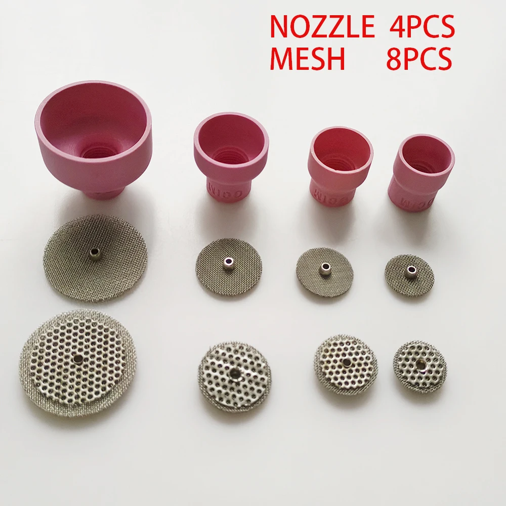 12PCS  Tig Welding Ceramic Nozzle  Cups 12# 14# 16# 24# With  Mesh For WP9/20 WP17 WP18 WP26  Torch