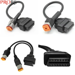 New for Harley-davidson Motorcycle 4pin/6pin To 16 Pin Obd2 Diagnostic Cables Wire 4/6-pin Connector Test Moto for Harley Cable