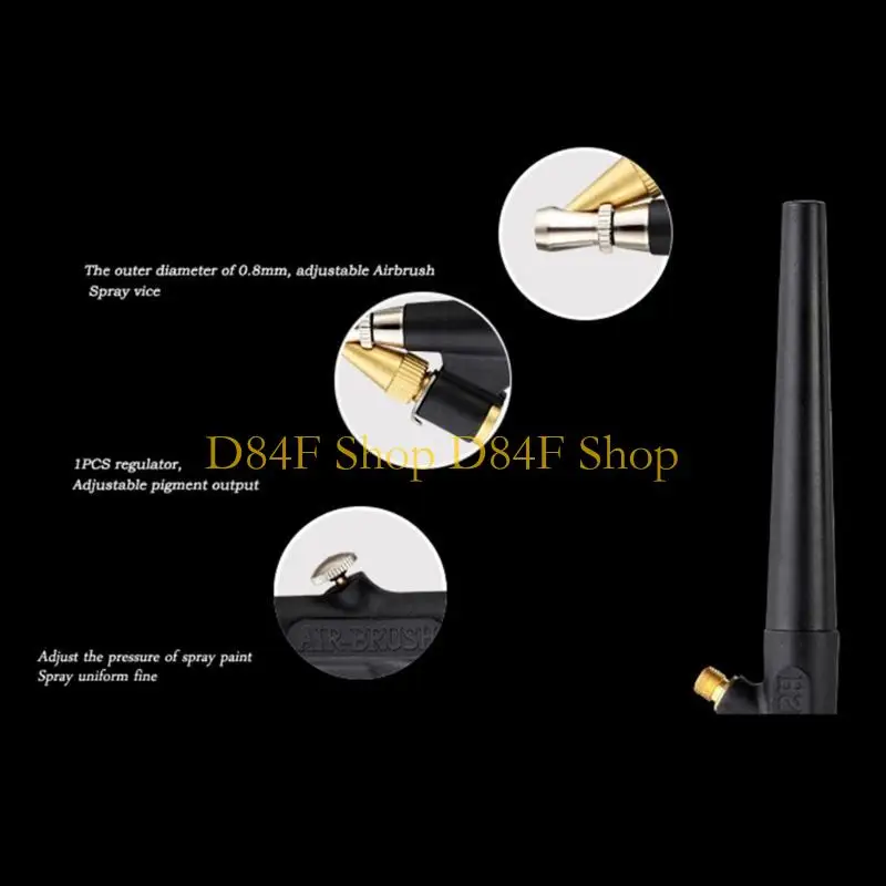 D84F Injector Air Compressor Air Brush Paint Guns Set For Nail Art