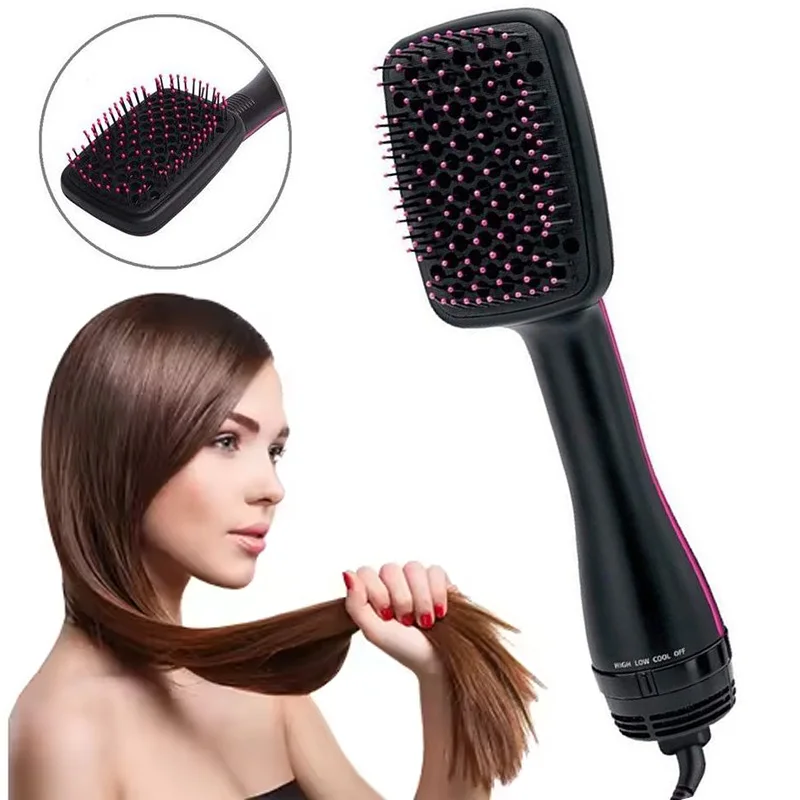 Hot Comb Ceramic Hair Straightener Curler Brush One Step Fast Heating Multifunctional Blow Dryer Styler Household Tool