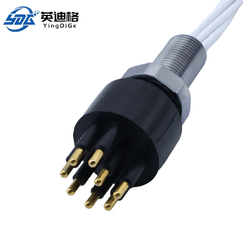 Deep Sea High-current Waterproof Underwater Connector Plug 10 Pin Male Cable IP68 Standard YingDiGe YDG-HCC-10-M/F-S/C 100-1500V
