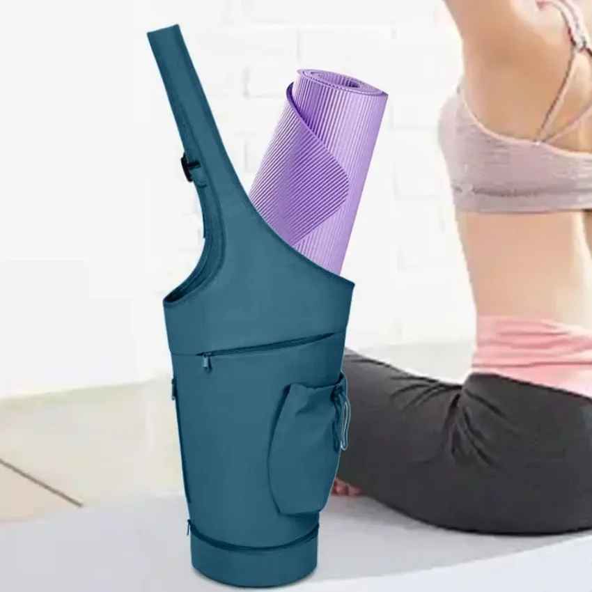 New Large Capacity Yoga Mat Holder Bag Waterproof Fitness Sports Mat Bag Women with Water Bottle Bag Gym Bag