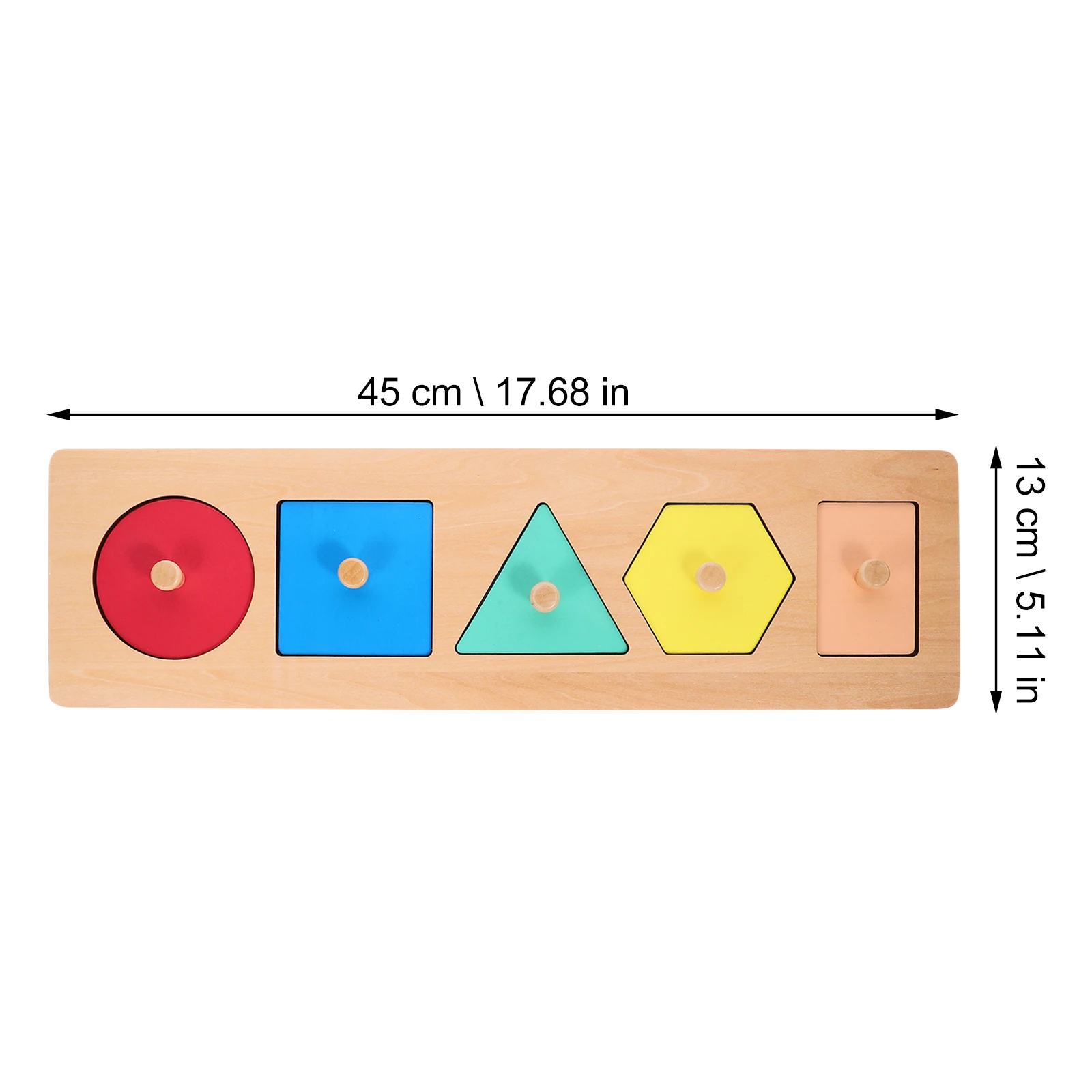 

Geometric Panels Puzzle Shape Color Recognition Wooden Toddler Puzzles Matching Game Educational Shape Sorting