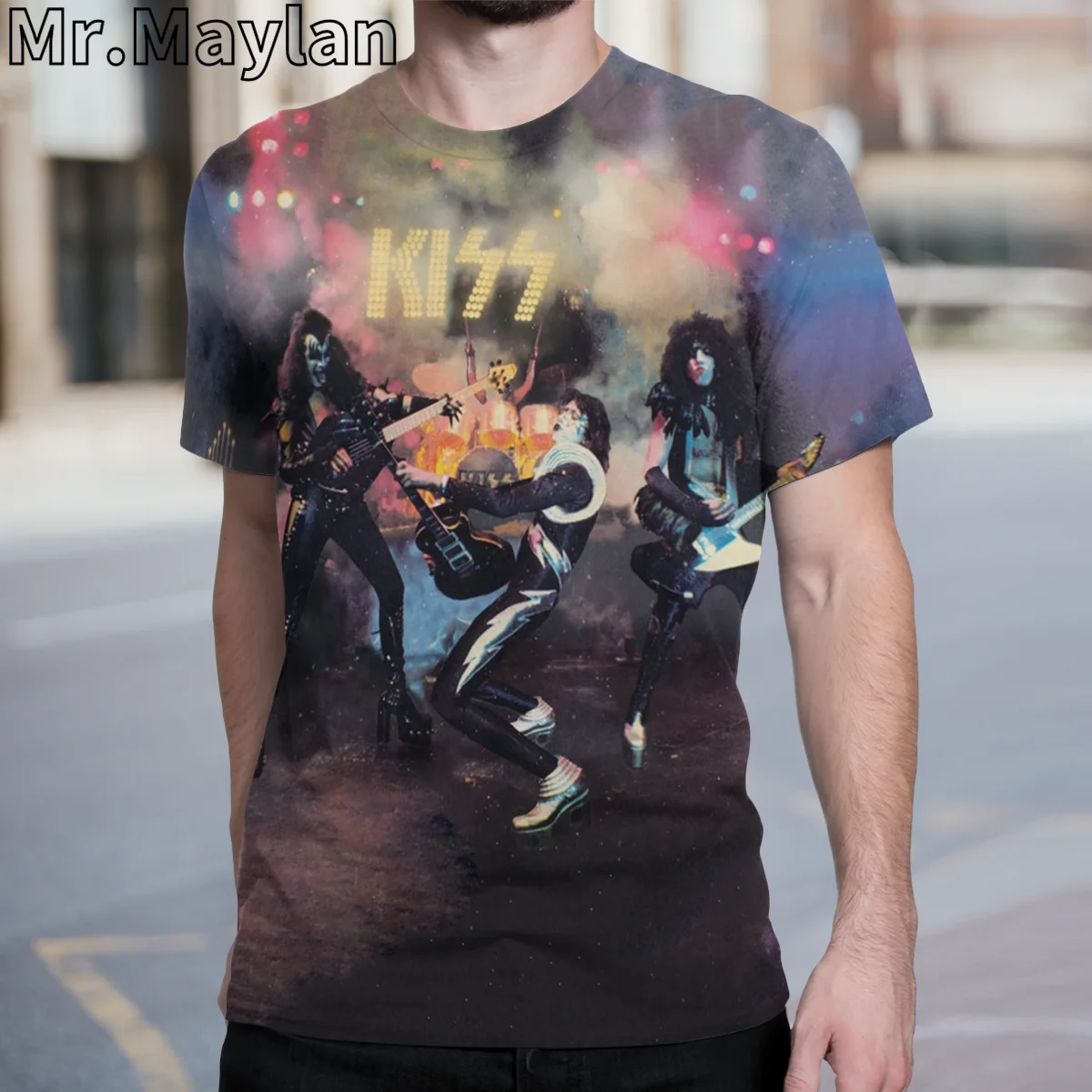 Rock Kiss Band Tshir 3D Printed t shirt for Men/women New Design Streetwear Tee shirts Homme Oversized t shirt 5XL 6XL Tops A55
