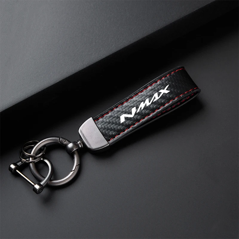 For YAMAHA NMAX N-MAX 155 150 125 NMAX155/150/125 High-Grade Carbon Fiber Keychain Holder Keyring Motorcycle Accessories