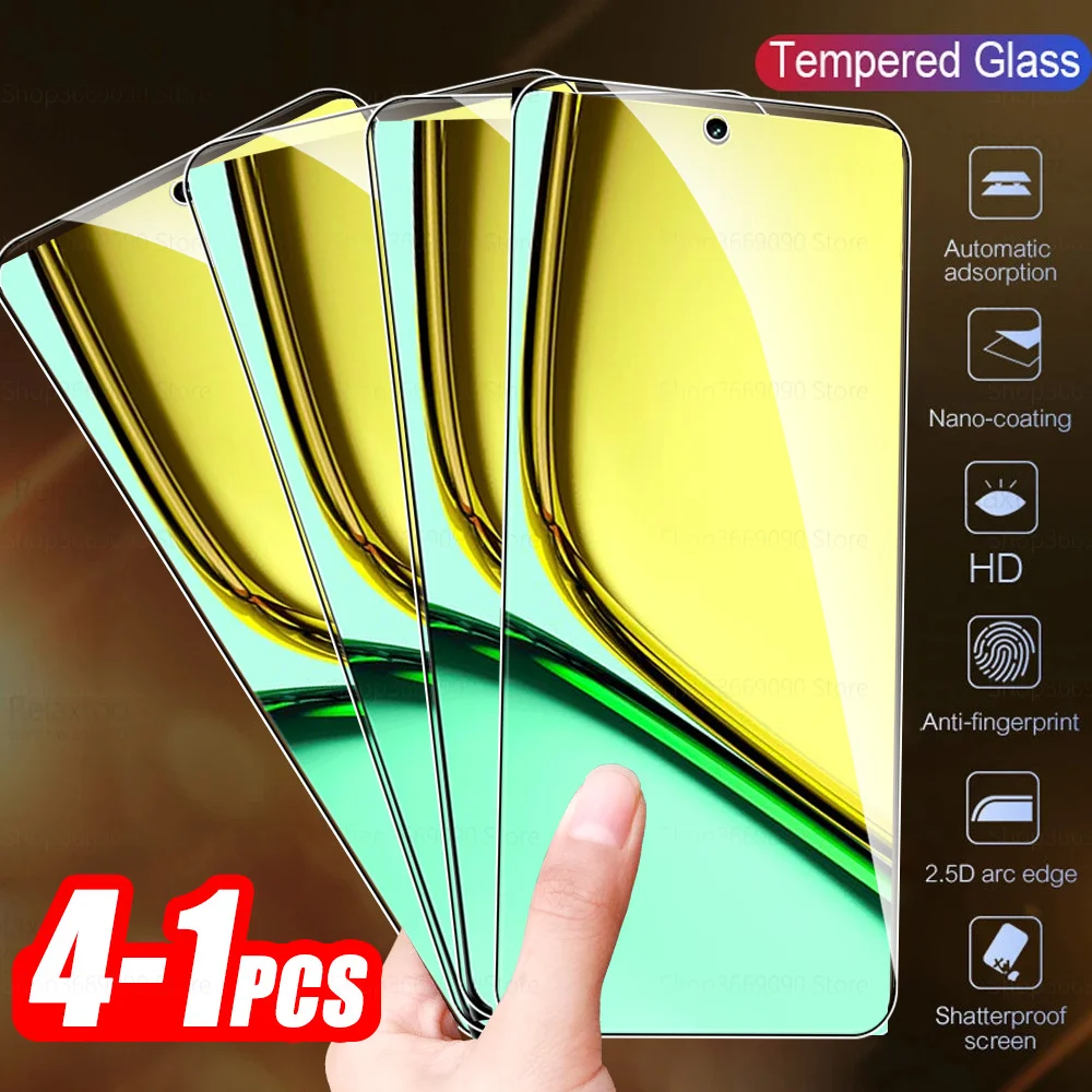 1-4Pcs Full Cover Tempered Glass For Realme C67 5G 4G Screen Protectors Realmi C 67 67C RealmeC67 6.72'' Armor Protective Film