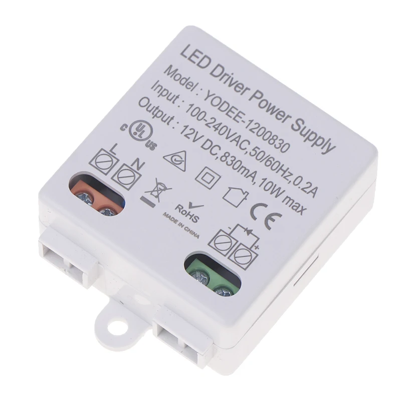 عملي LED سائق الطاقة الجهد المستمر محرك التيار الكهربائي ل 12 فولت LED أضواء المشارب التيار المتناوب إلى تيار مستمر 10 واط LED امدادات الطاقة