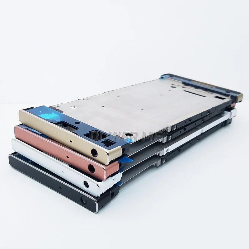 Aocarmo Środkowa ramka podwozia z metalową częścią boczną i przyciskami samoprzylepnymi do Sony Xperia XA1 G3121 G3125 G3112 G3116 5 cali — zdjęcie 2