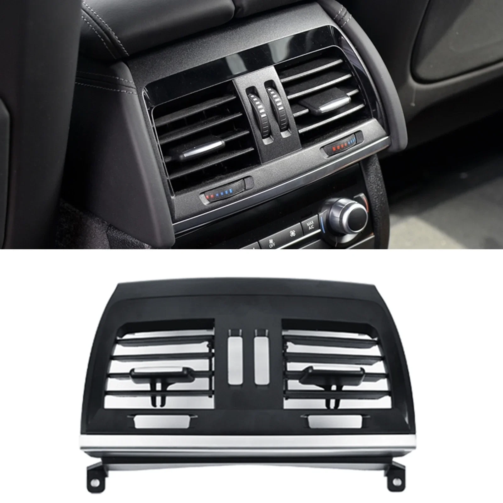 

New！ For BMW X5 F15 X6 F16 / X5M F85 X6M F86 2014-2018 Conditioning Frame Grille Trim Rear Center Console Air Outlet Vent Cover