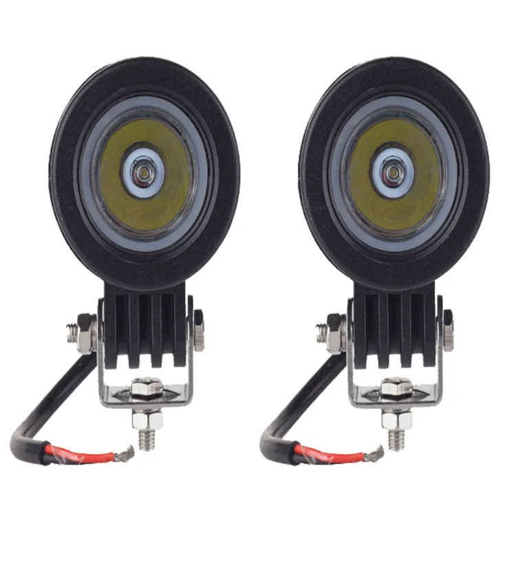 2pcs 10w Led work Light Spot/Flood  beam 12v led driving light offroad 4x4 For ATV Motor fog light Driving lamp