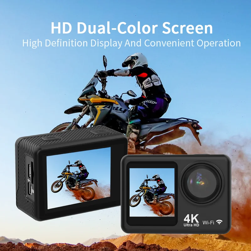 OEM ODM Underwater Camcorder Waterproof Camera Remote Control WiFi 4K30fps Action Camera