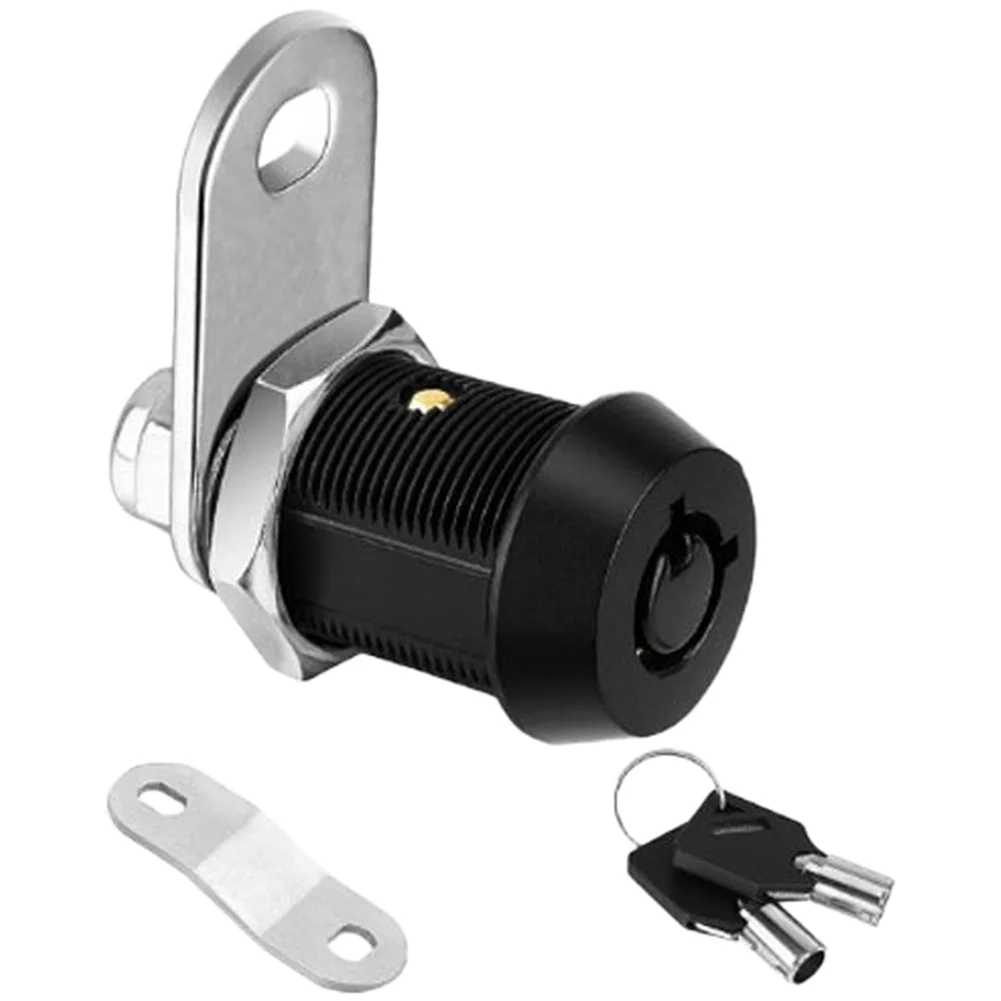 Cam Lock Zinc Alloy for tubular Applications Keyed Alike for Double Pull Open 47.3x34mm Black 10 Pack Secure Fit
