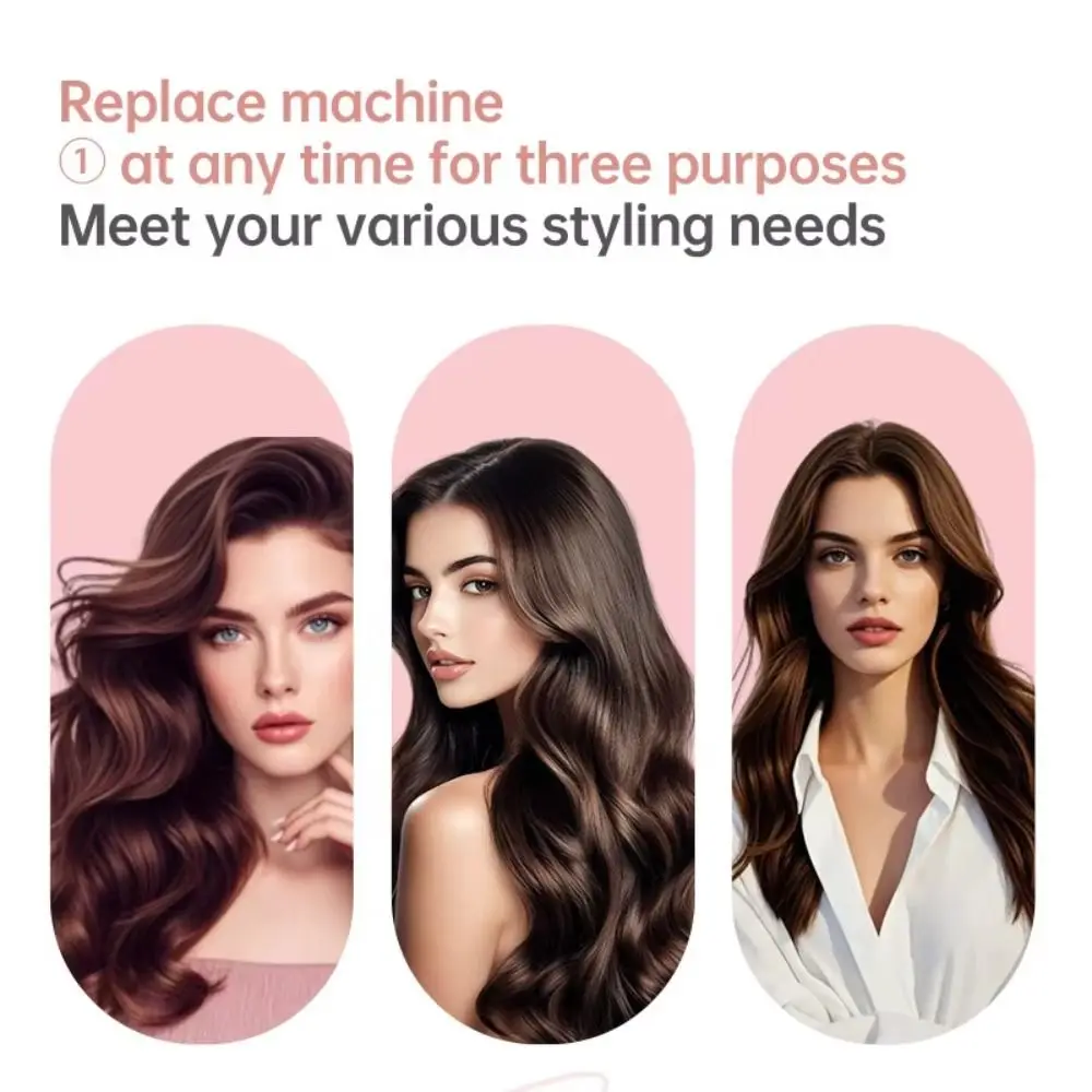 1set5pcs 40mm Large Barrel Automatic Hair Curler Humanized Handheld Automatic Rotating Ceramic Curling Iron Soft Natural Wave